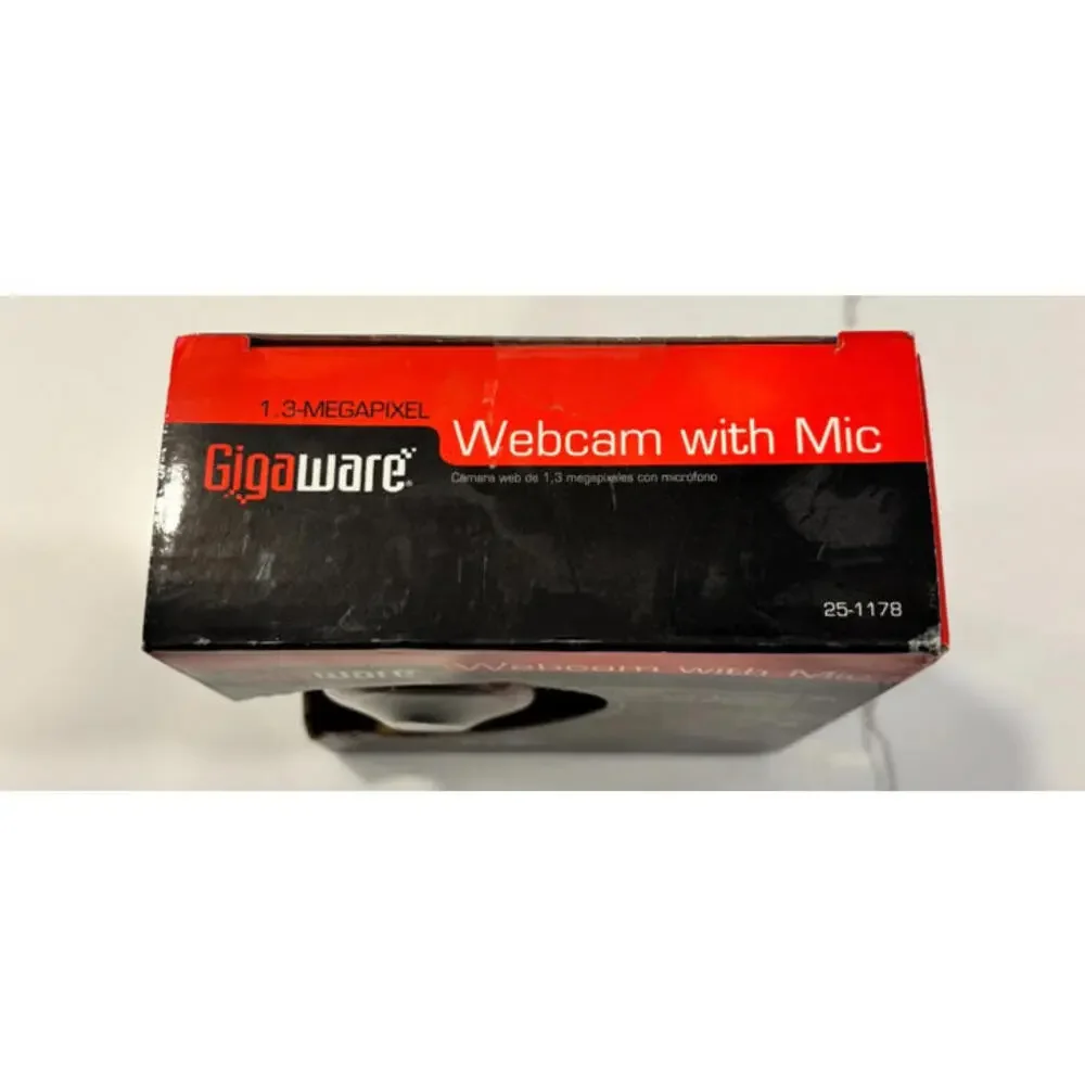 Webcam GIGAWARE USB PC Web Cam Camera w/Microphone 25-1178 New In Box